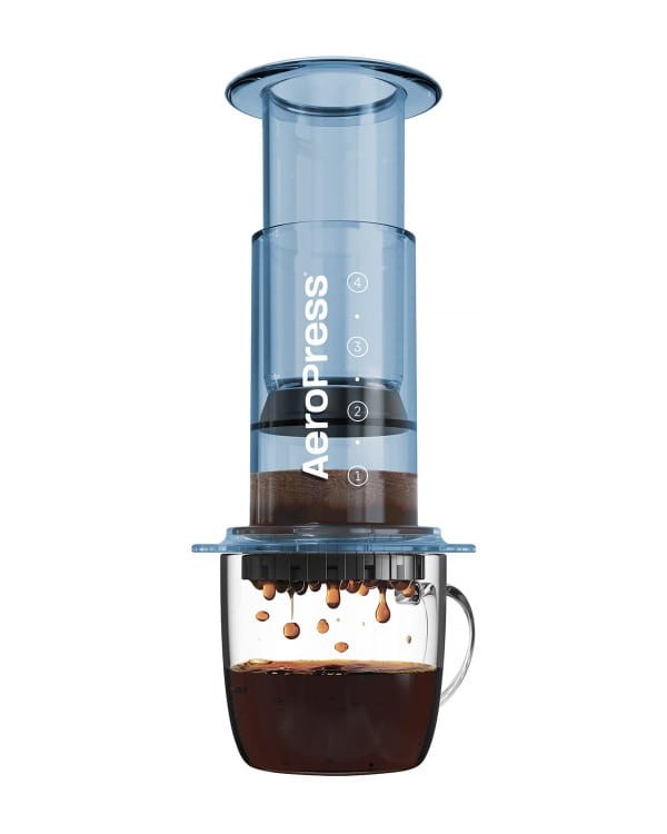 AeroPress Clear Blue - Zaparzacz do kawy niebieski